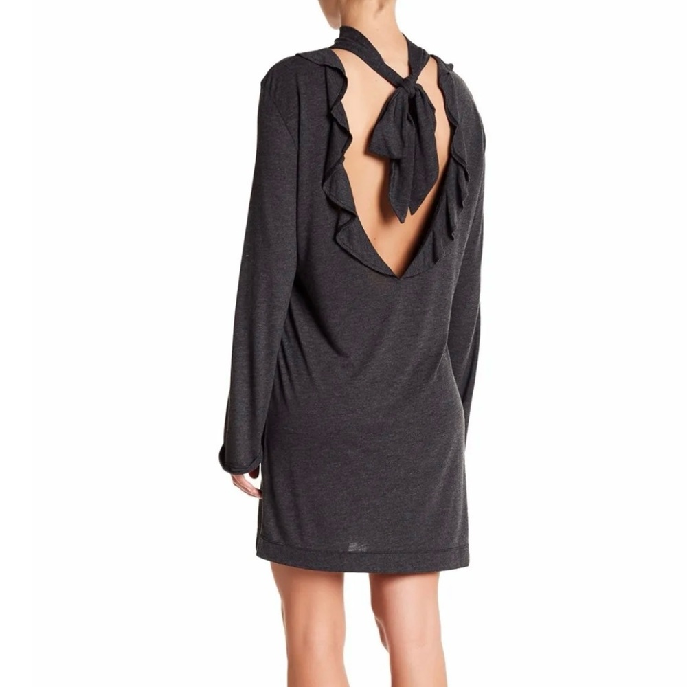 IRO jeans Cassy mock neck ruffle back dress
 M